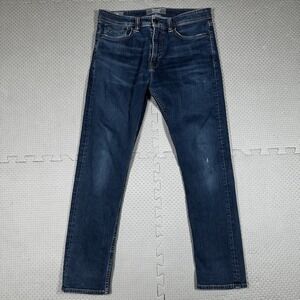 Revtown Decade Denim Taper Jeans Mens 33x28 Stretch Blue Indigo Whiskers